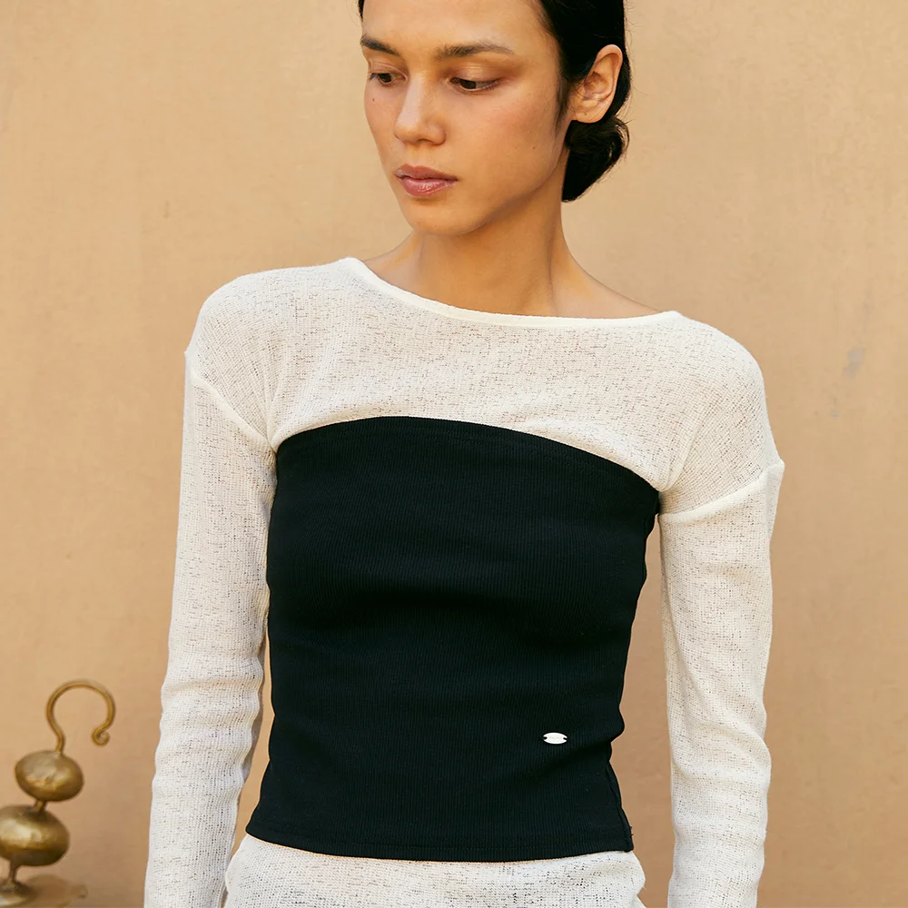 ROUND LOGO TUBE TOP (BLACK)