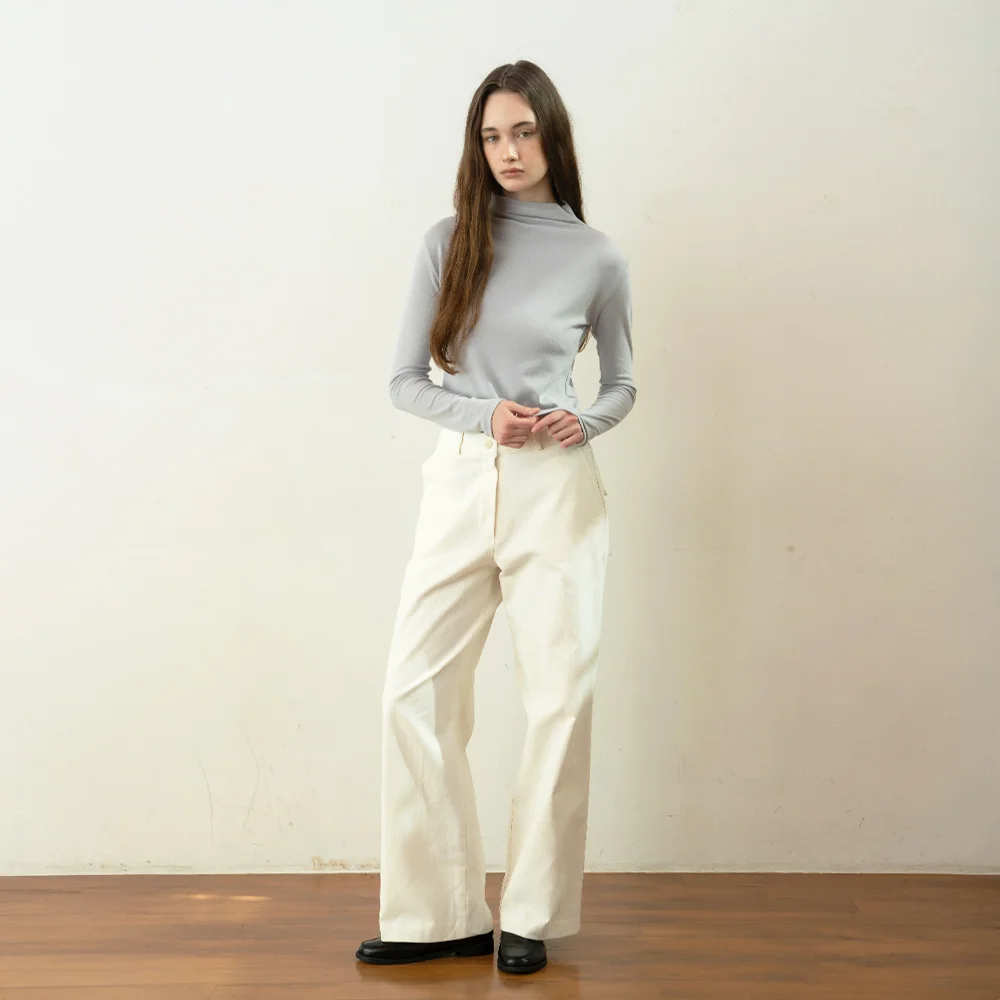 Tan fleece cotton pants (Ivory)