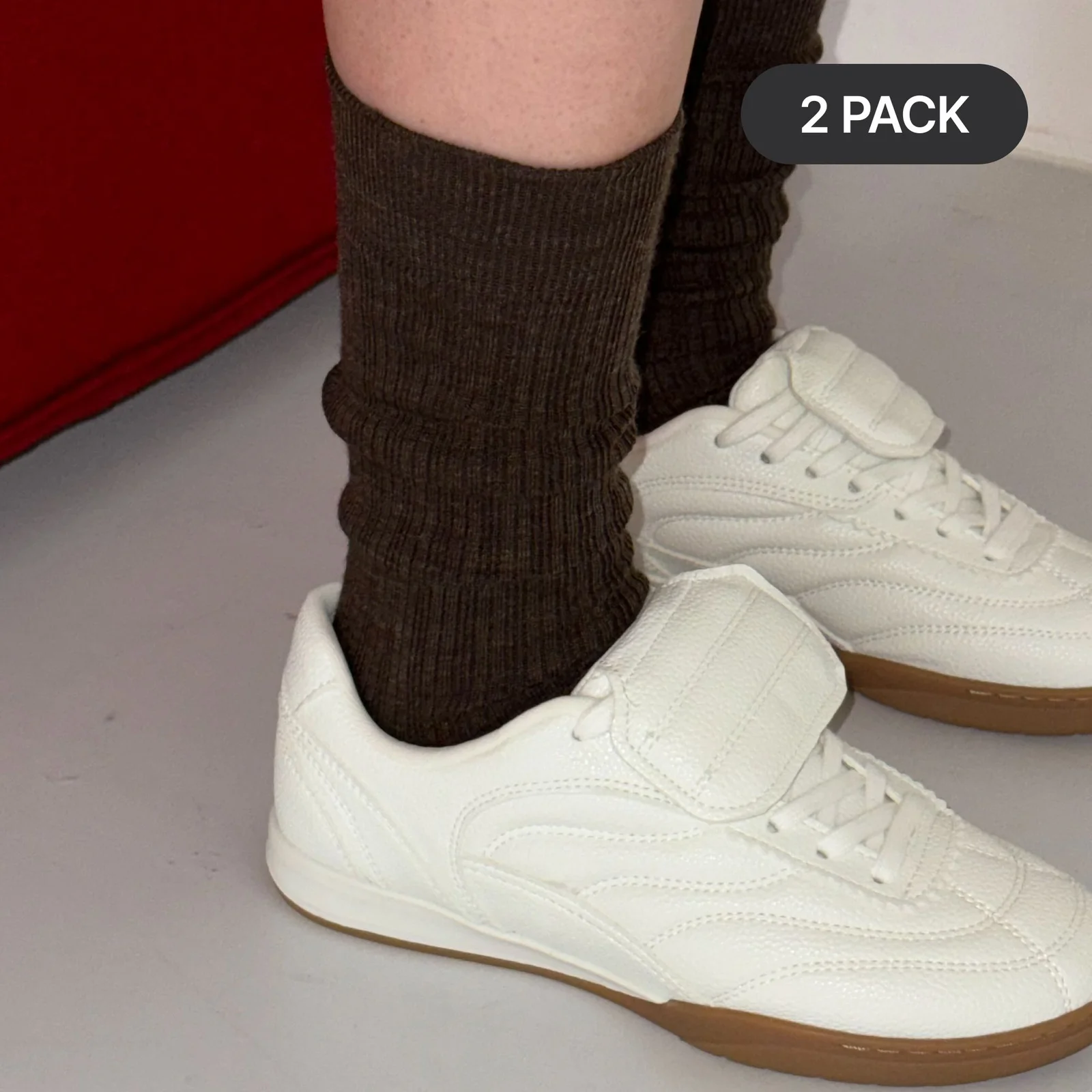 wool loose middle socks (7colors) - 2PACK