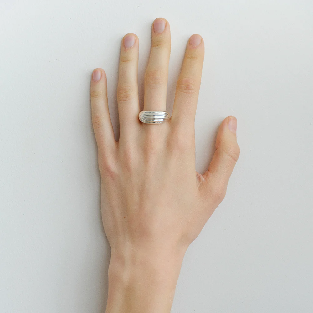 925silver BOWL BOLD RING