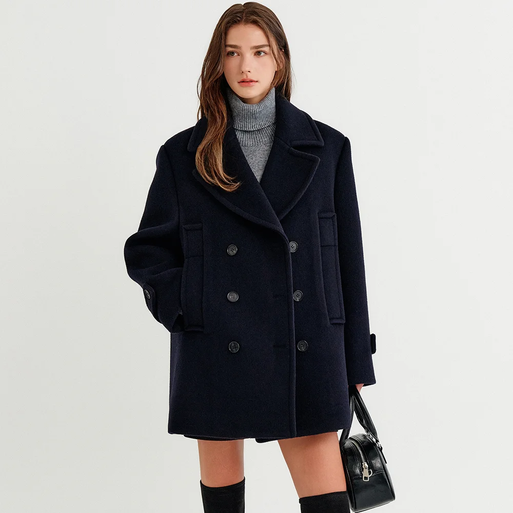 Niya 羊毛 半 Peacoat_海軍藍 / NIYA WOOL HALF PEACOAT_NAVY