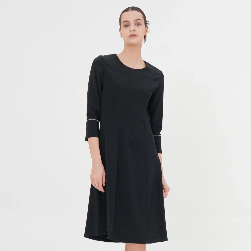 Chain Detail Slim Dress _Black