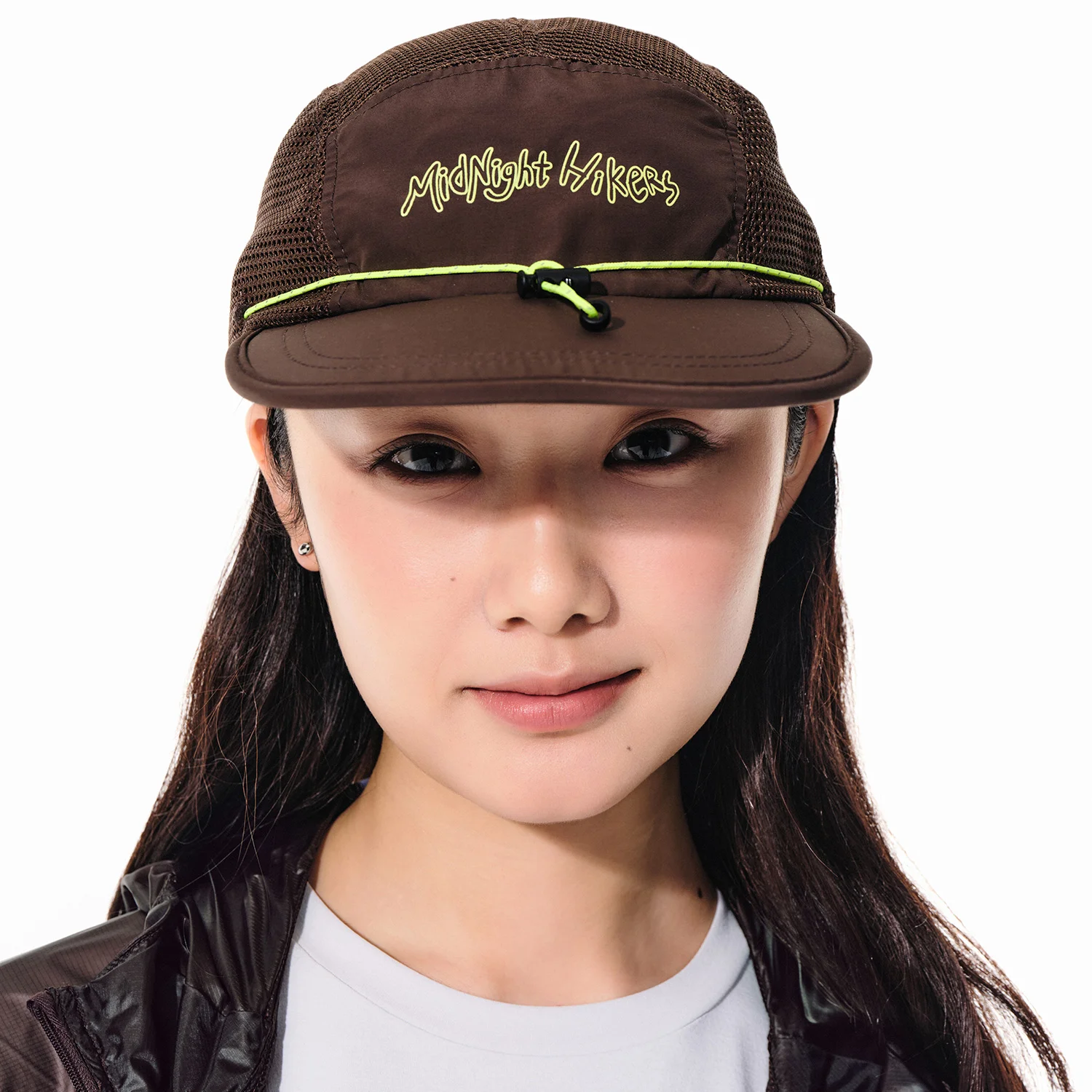 MIDNIGHT HIKERS 5拼接 網布 帽