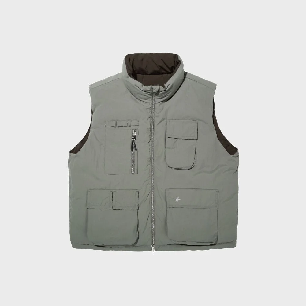 LM REVERSE DUCK DOWN VEST (KHAKI)