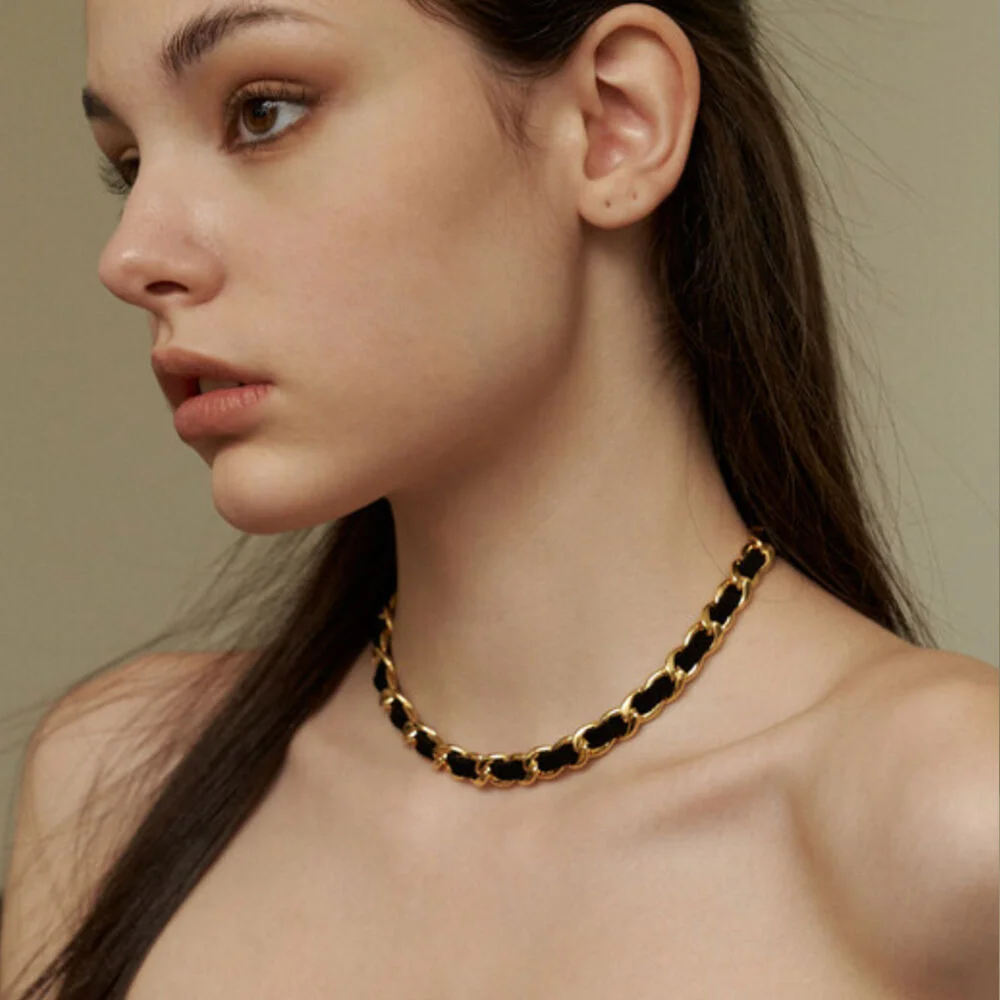 gold chain choker necklace