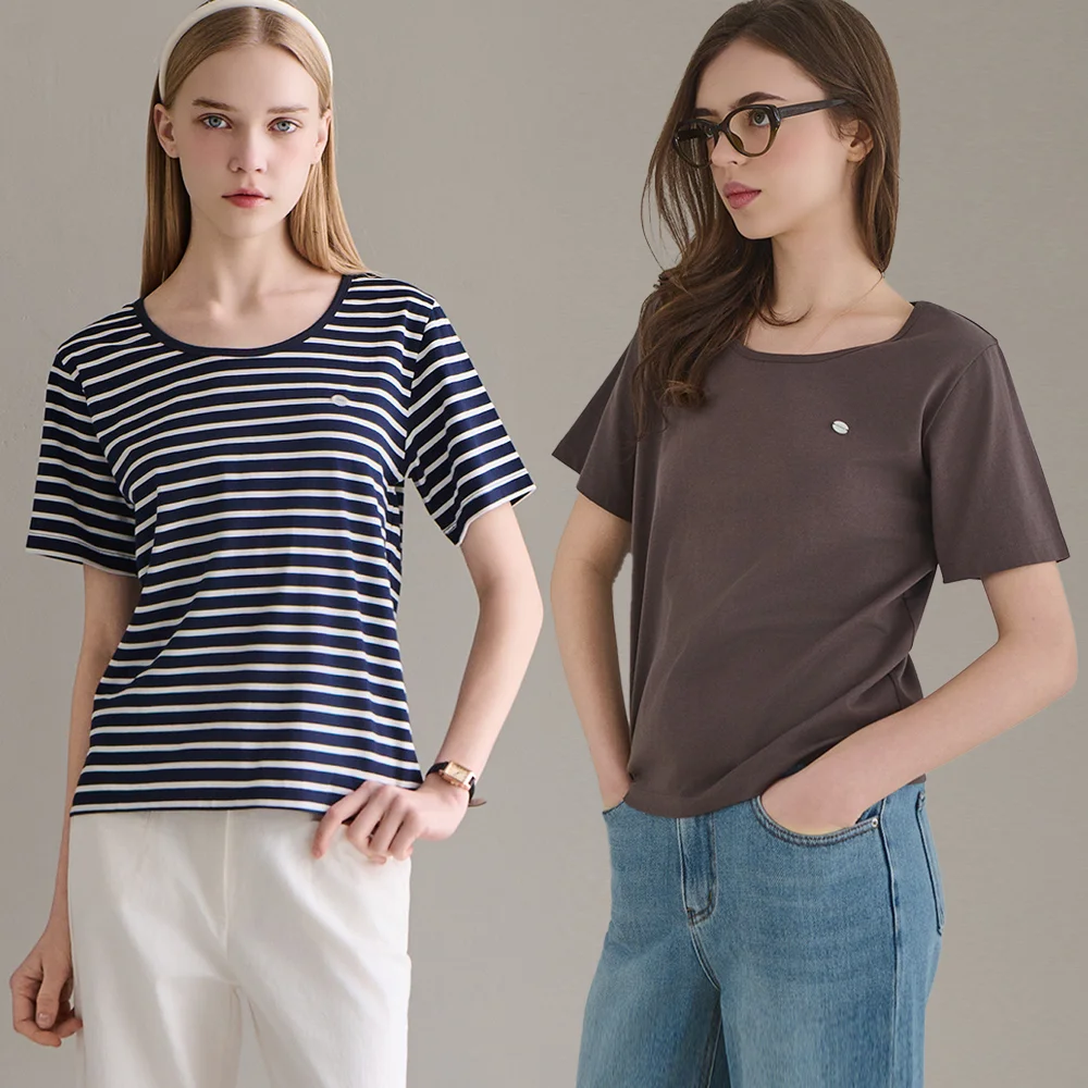 U neck short sleeve t-shirt