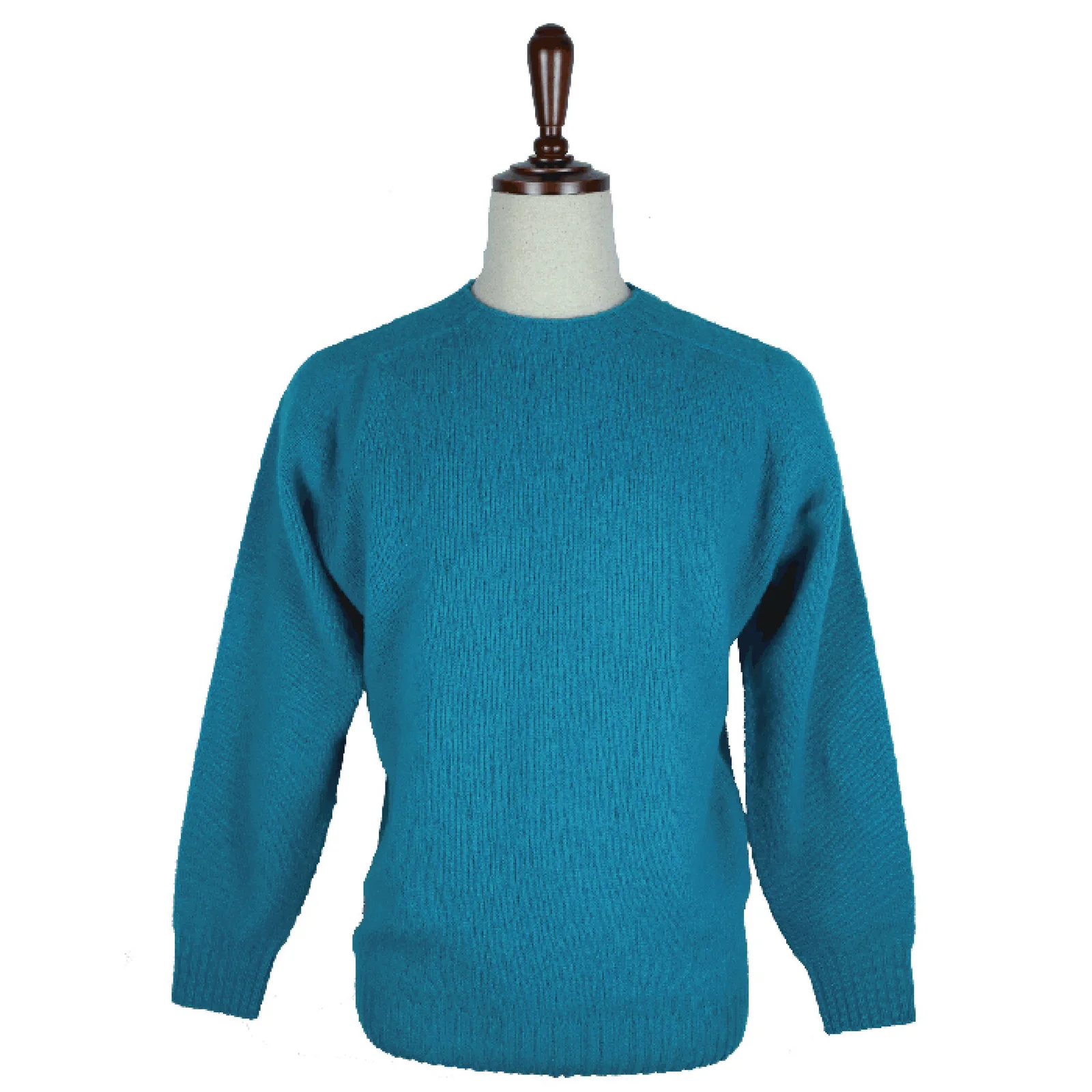 Crew Neck Brushed Knit - Emerald (Wool 100%)