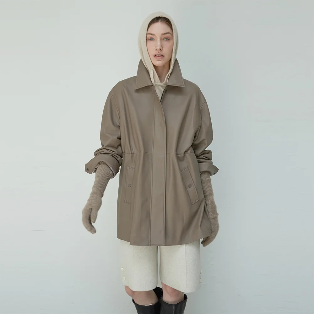 Dupont Lambskin Overfit half JK_Taupe Beige