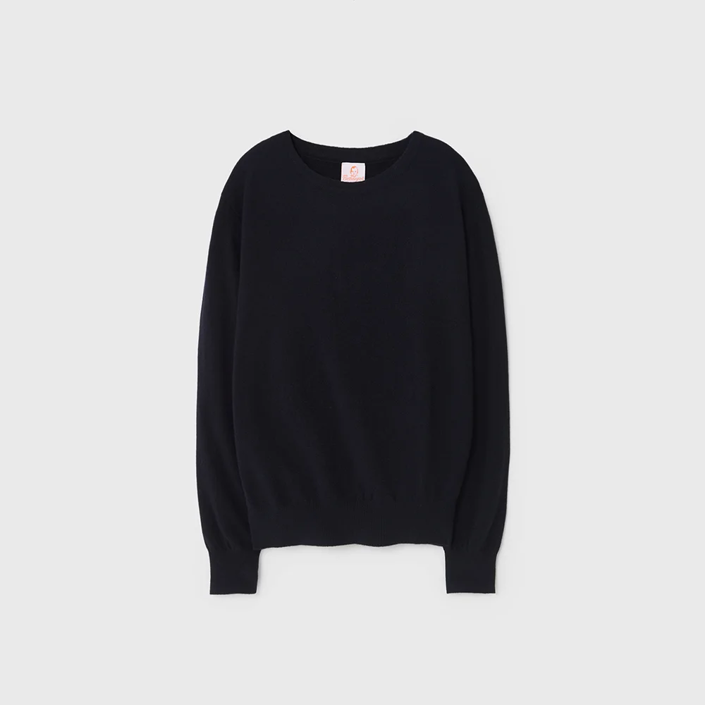 SOFT CASHMERE ROUND KNIT (DARK NAVY)