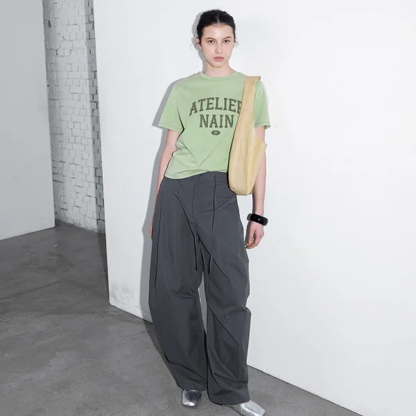 TUCK CURVED BANDING COTTON PANTS (PT-5771)