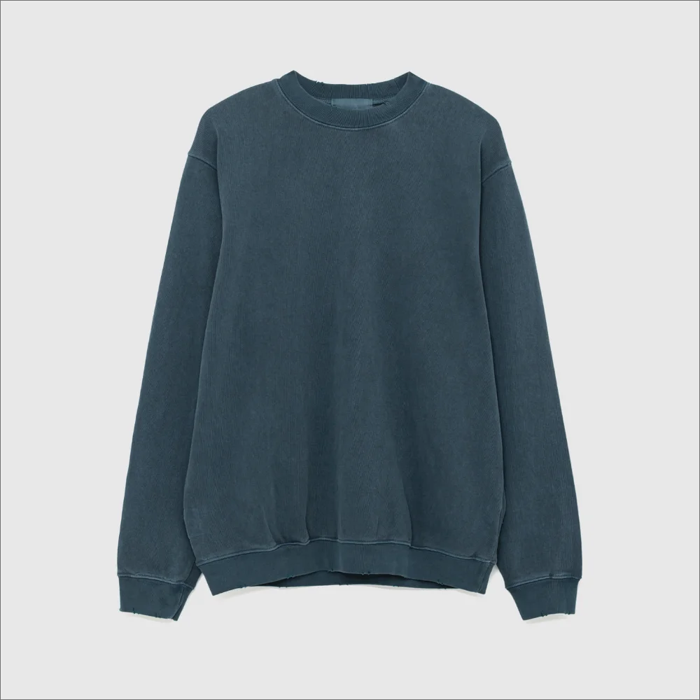 Heavy Single Jersey Sweat (Washed Navy)