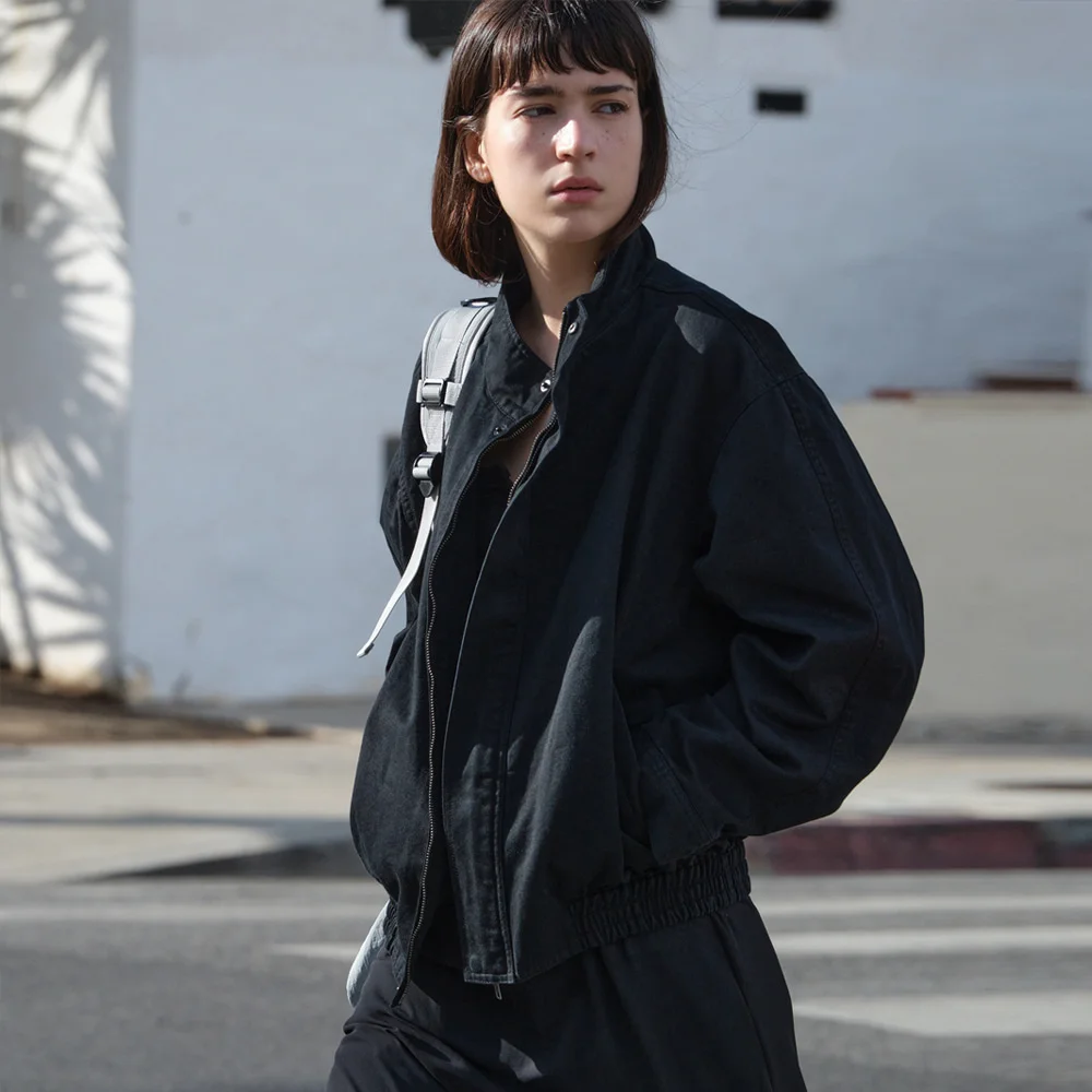 WASHED COTTON JUMPER_BLACK