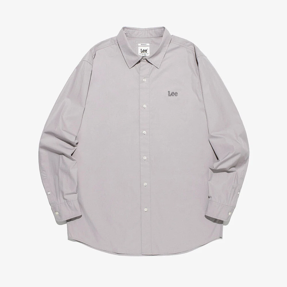 府綢 Origin Fit 襯衫 灰色