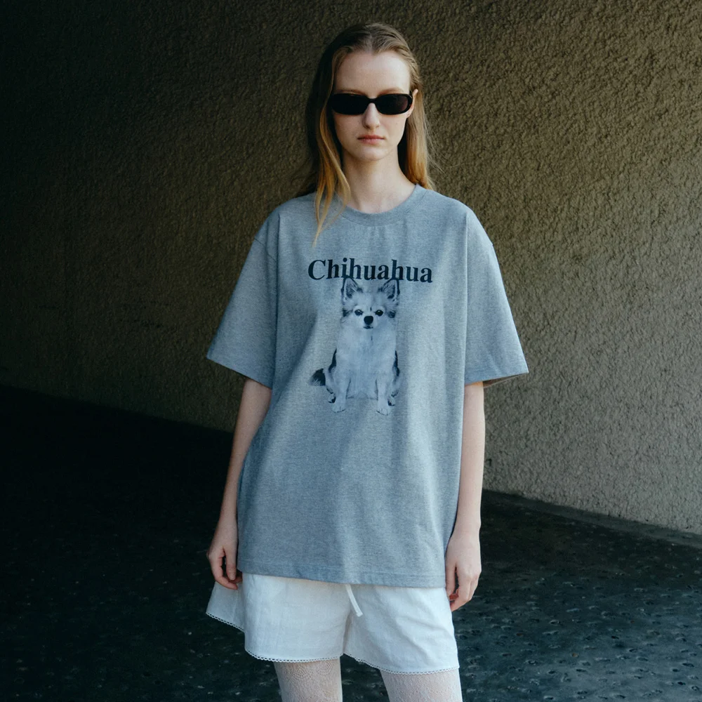 CHIHUAHUA SHORT SLEEVE TEE / GRAY