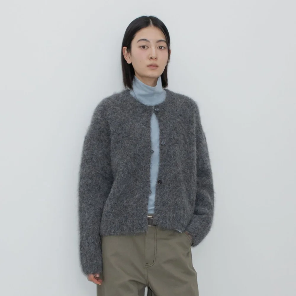 SURI ALPACA CARDIGAN / CHARCOAL
