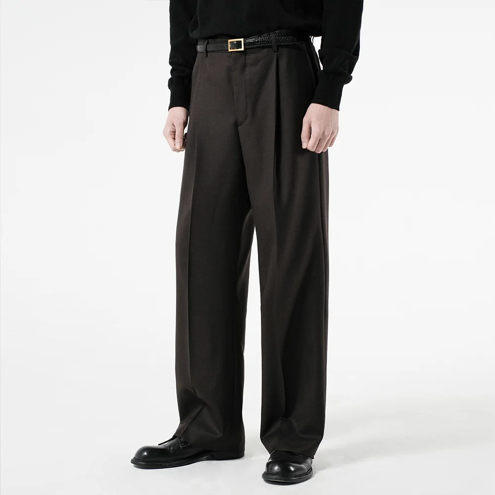 WOOL ONE TUCK WIDE SLACKS