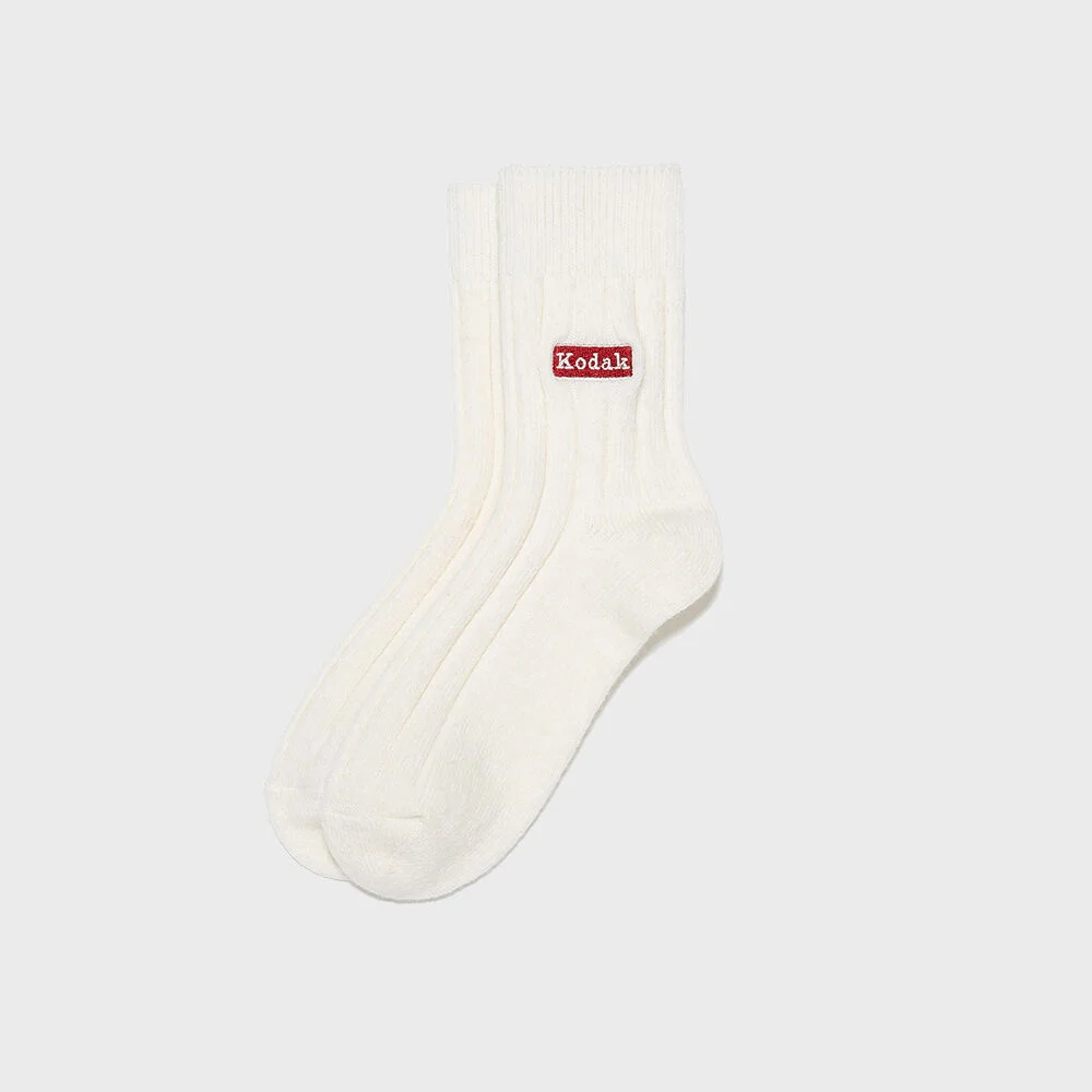 標誌 羊毛 襪 IVORY