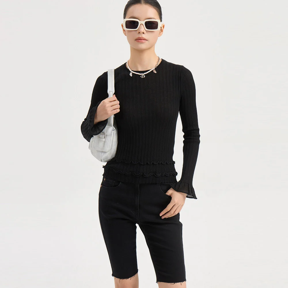 Slim Fit Rib Knit Pullover (black) LFWAW25200BKX