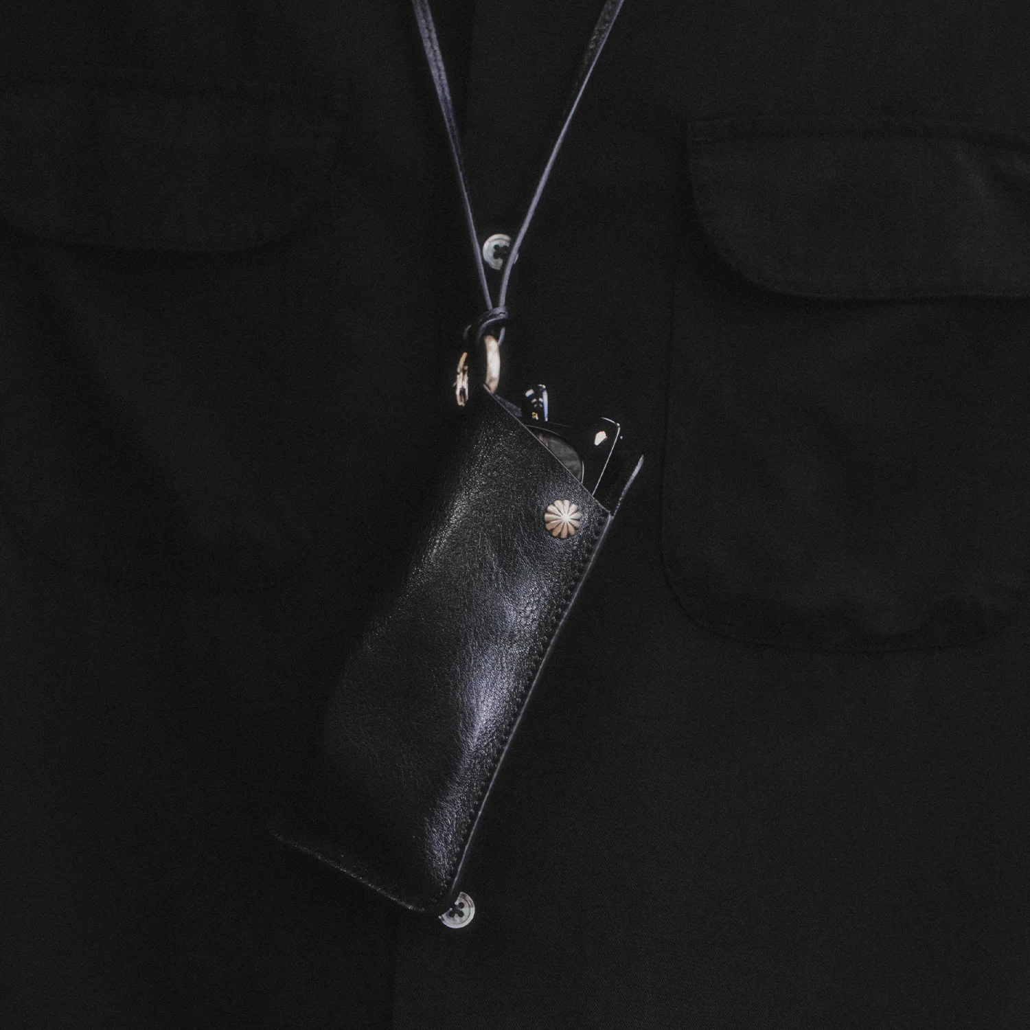 Leather Glasses Case_Black