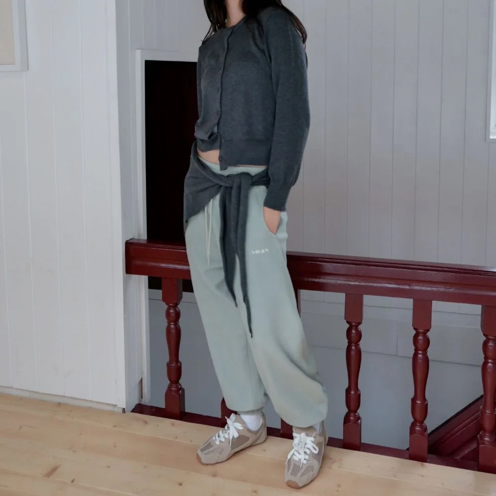 Soft Fleece Jogger Pants 薄荷色