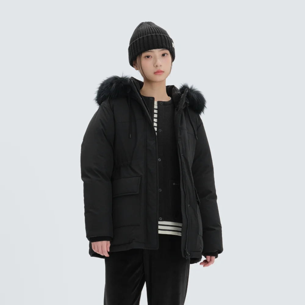 Land 女裝 連帽衫 厚重 Down 外套 Black (S24WWTDJ31)