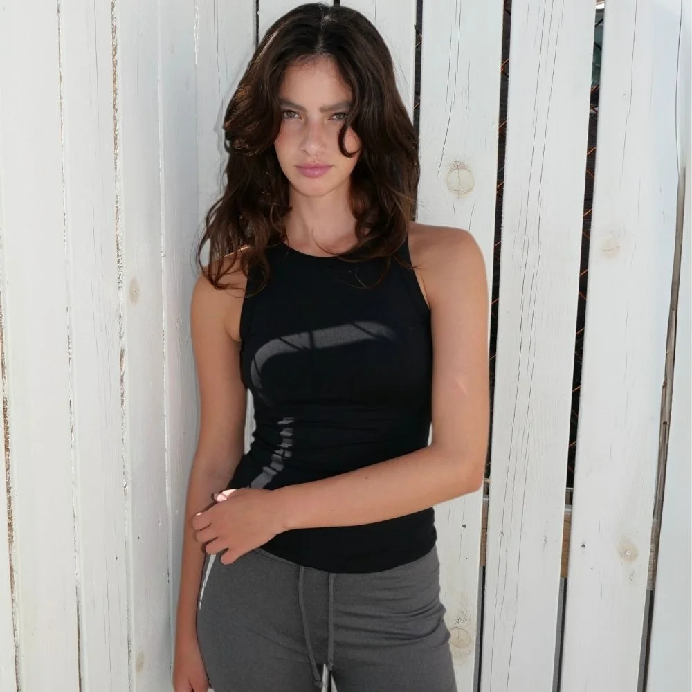 Butter High Neck Tank 黑色