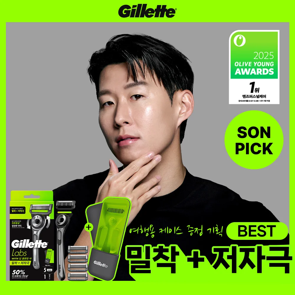Gillette Labs 旅行裝 保護殼 套裝(Handle+5刀片+保護殼)