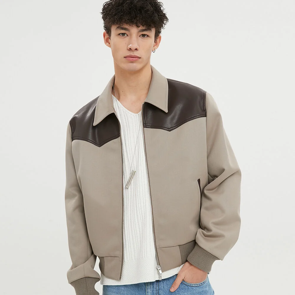 UNISEX, Lunar Western 2-Way Zip Blouson / Beige