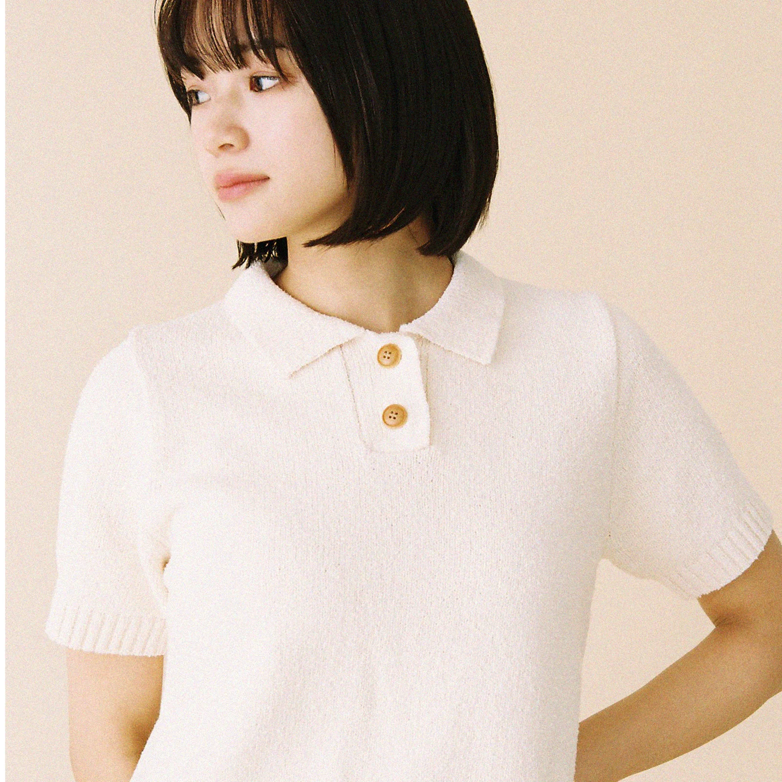 Woody boucle knit(BEIGE)