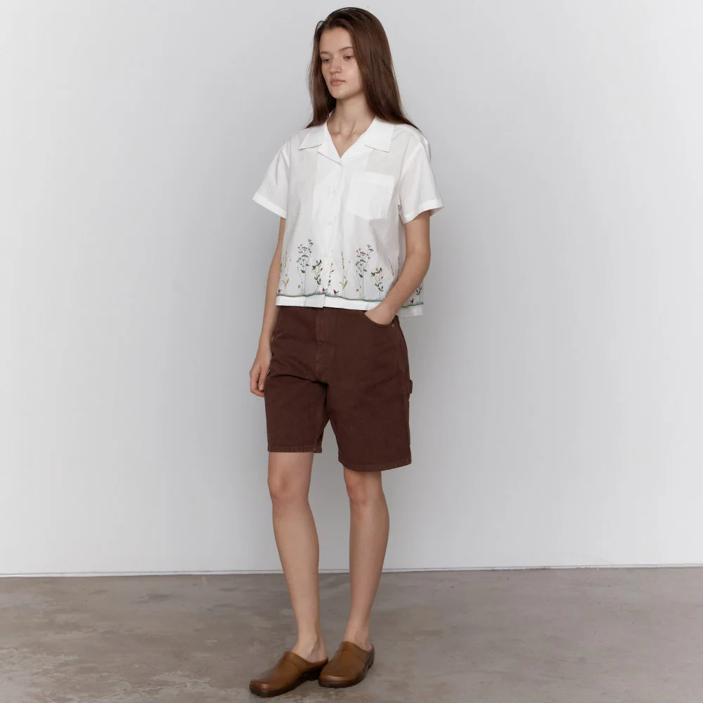 capenter dying shorts - brick brown