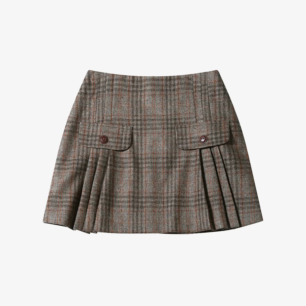 JONVAL-MINI SKIRT_Brown