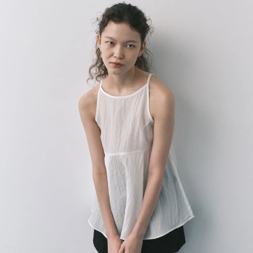 BALLOON TUCK BLOUSE / WHITE