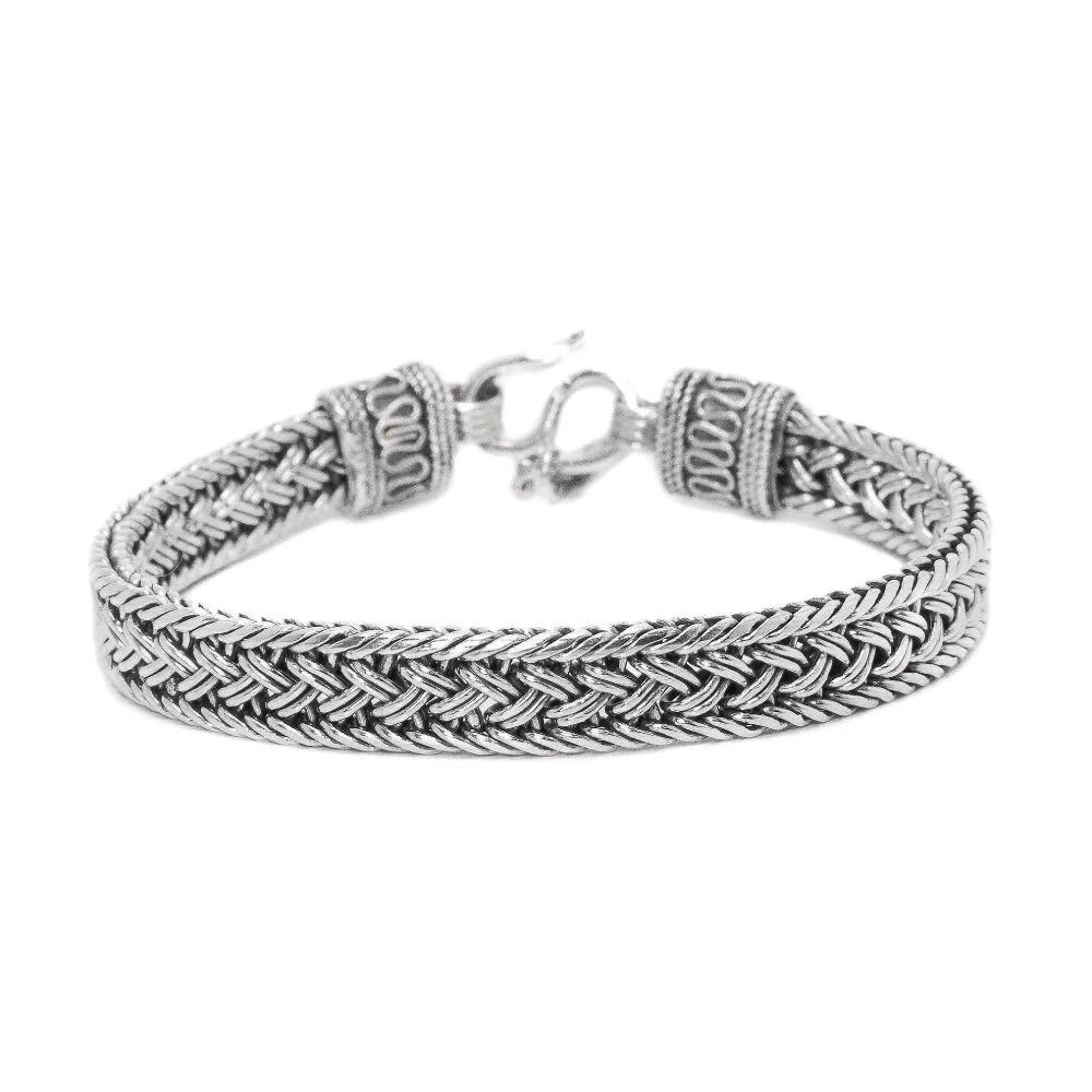 HR 142B_Silver Chain Hook Bracelet (Silver 925)