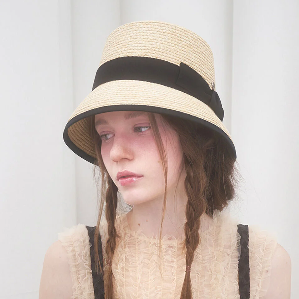 Emma Straw Hat - Black
