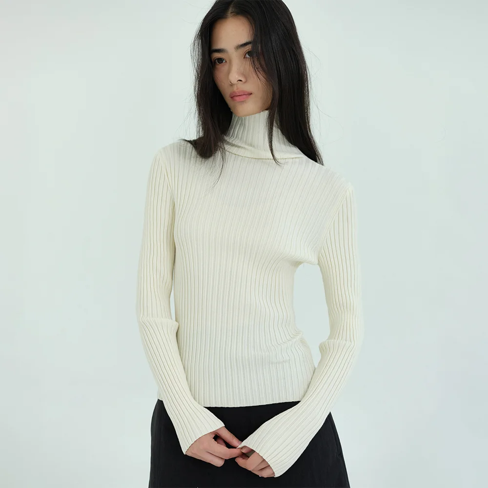 Mia Knitted Turtle-neck Pullover_4color