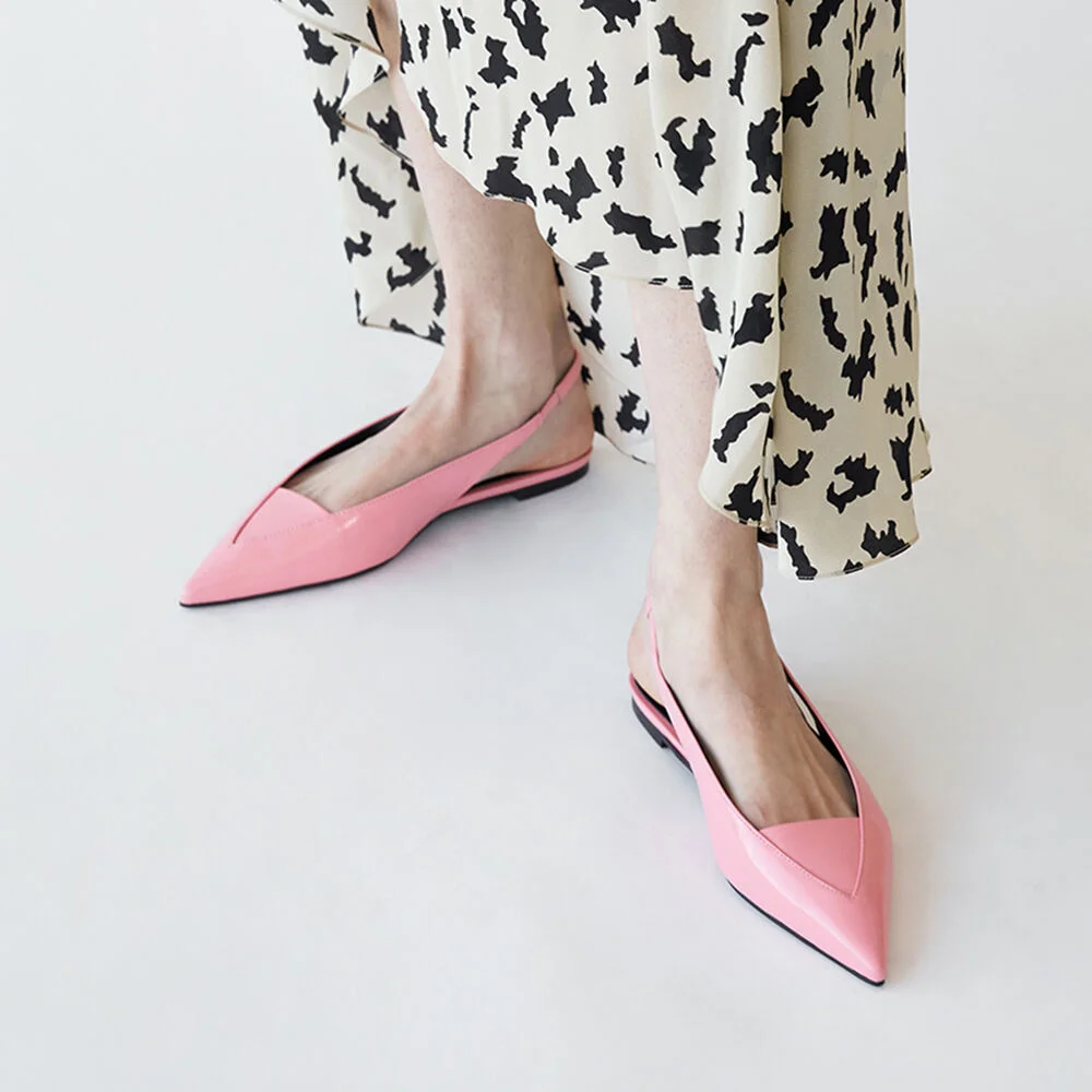 Nana Slingback Flats Leather Pink