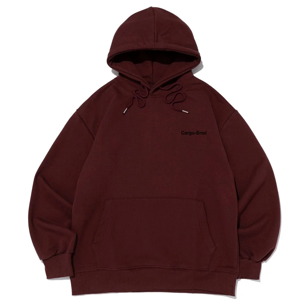 LETTERING POINT OVER HOOD T-SHIRT (BURGUNDY)