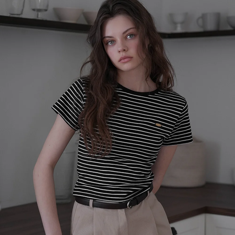 Logo Point Stripe T-Shirt