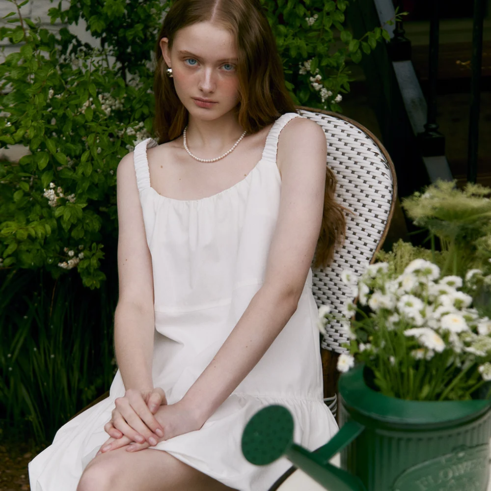 BALLOON MINI DRESS (sand ivory)