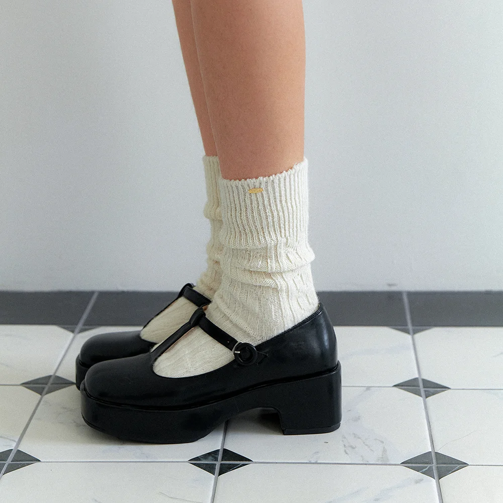 WOOL BLENDED KNIT SOCKS SO017