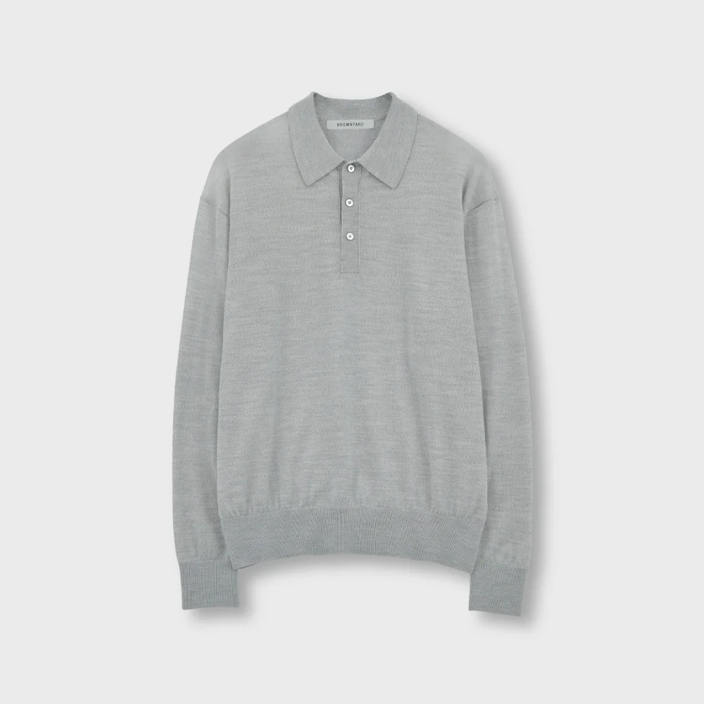 Knit Pique Shirt, Light Grey