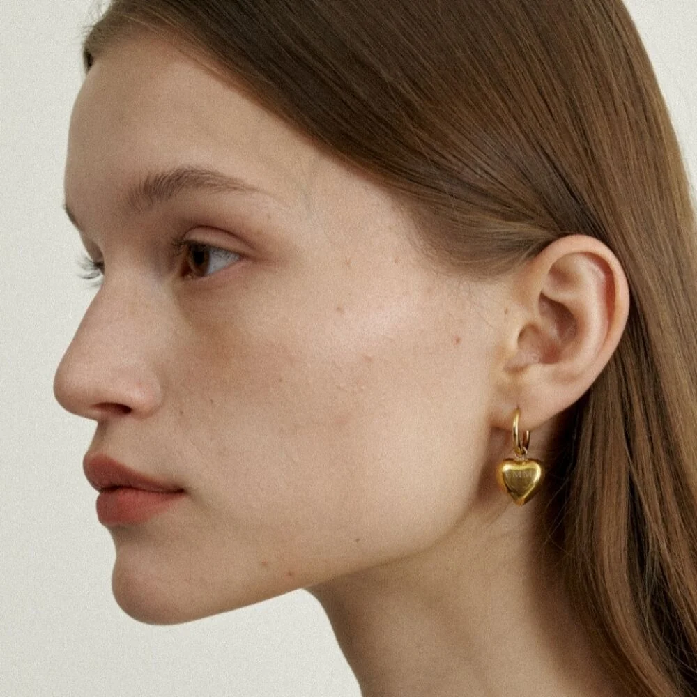 Mini LMM Classic Heart Ring Earrings