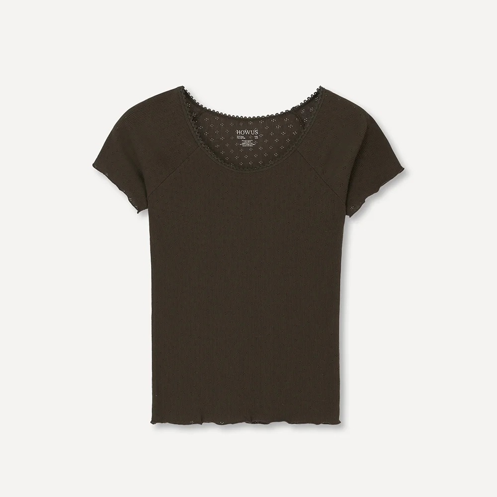 NEW SIA LACE T-SHIRTS (KHAKI)