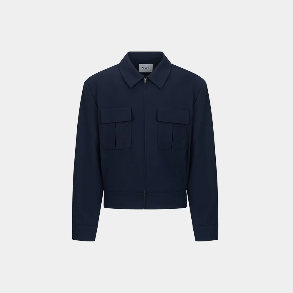 JAPANESE PINSTRIPED RICKY JACKET - NAVY