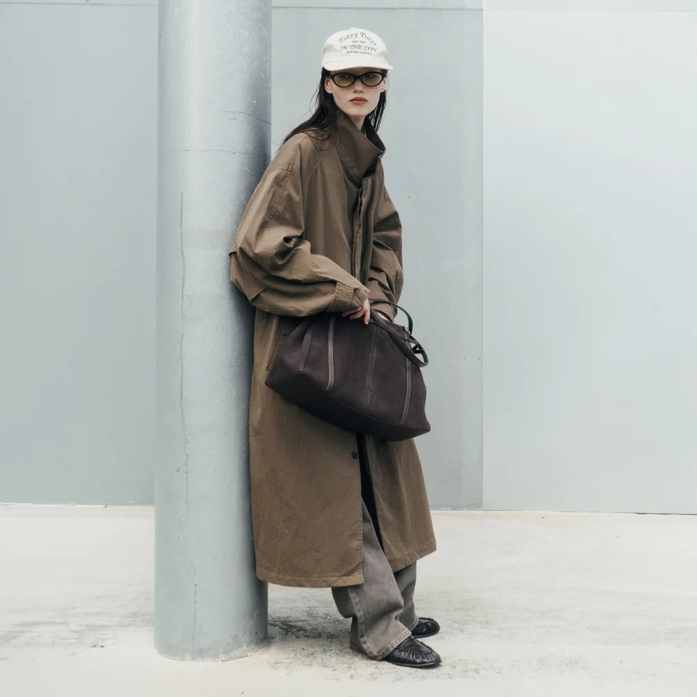 SIOT4205 野外 風衣 長 大褸_Vintage brown