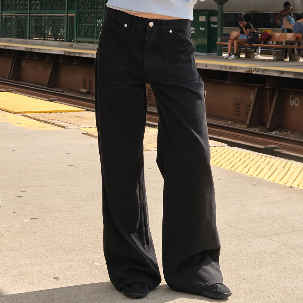 Barrett Cotton Carpenter Pants - Black