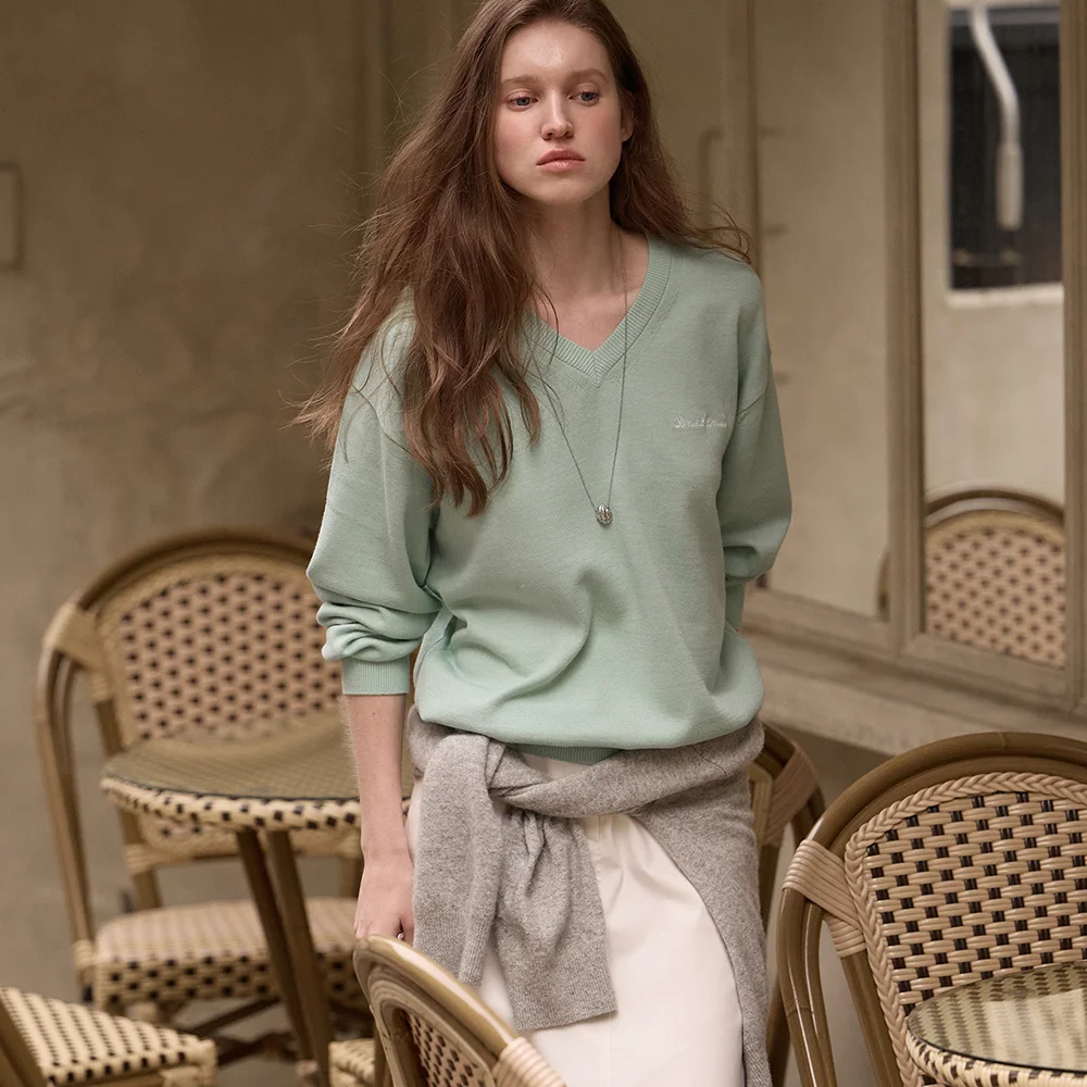 Bemuse V-neck knit - Mint