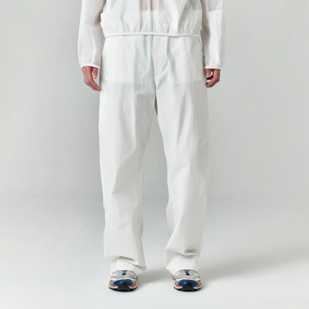 NYLON CARGO PANTS (WHITE)