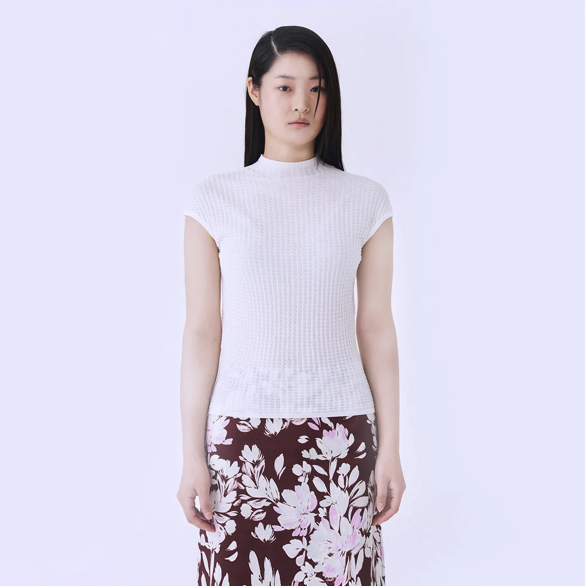 Semi-high Neck Knit (2colors)