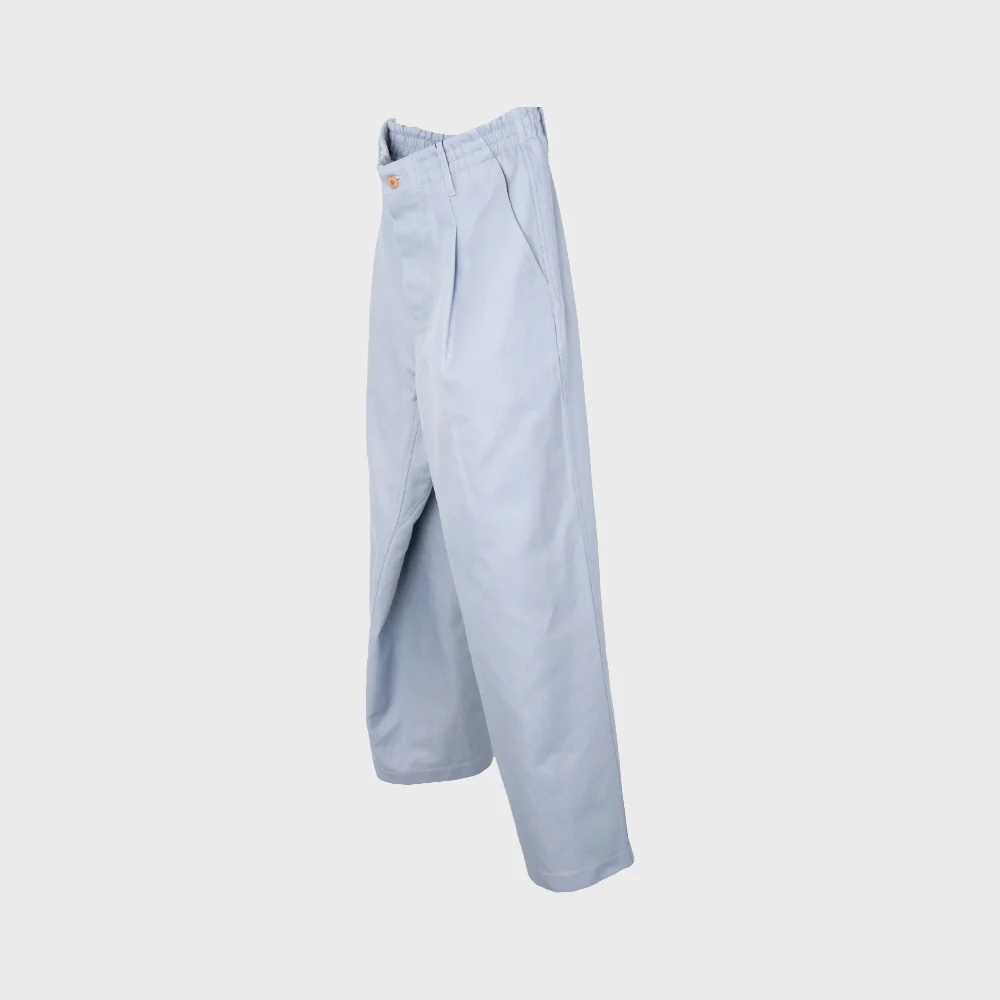 COTTON LINEN DOBBY EASY PANTS_BLUE